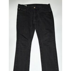 Levi's Premium Mens Black Distressed Bootcut Jeans Size 32x30 Pride Patch